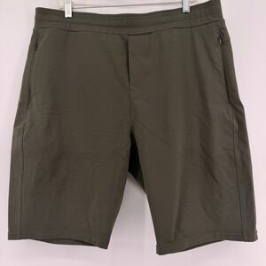 Public Rec All Day Every Day Shorts Mens 38T Olive Green Athletic Zipper Pockets